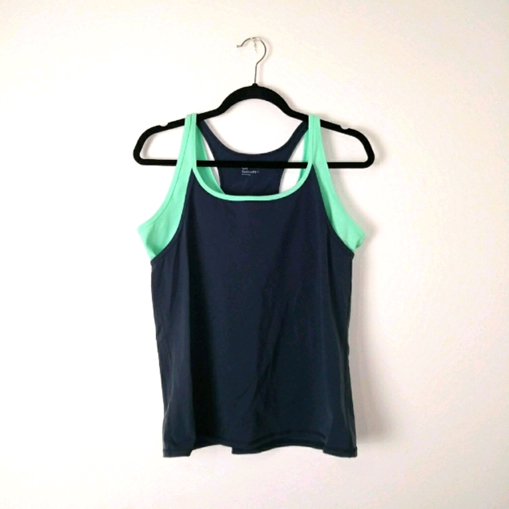Athletic tank w/ attached sports bra